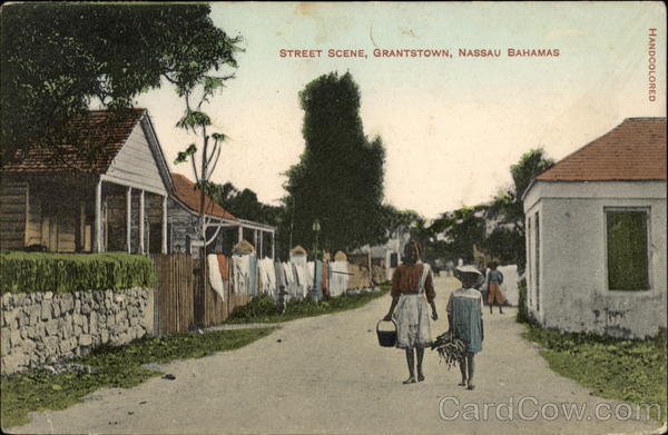 Street Scene, Grantstown Nassau Bahamas Caribbean Islands
