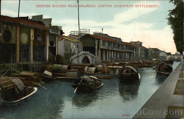 Chinese Houses near Shameen Canton China