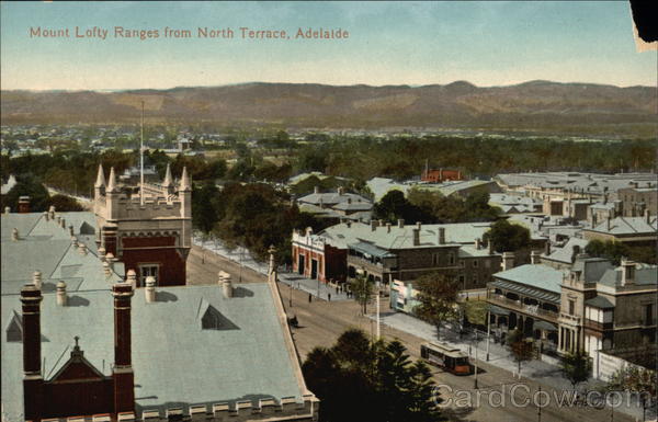 Mount Lofty Ranges from North Terrace Adelaide Australia