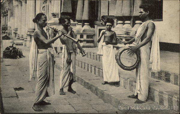 Tamil Musicians, Ceylon Sri Lanka Southeast Asia