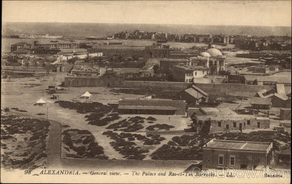 General View - The Palace and Ras-el-Tin Barracks Alexandria Egypt