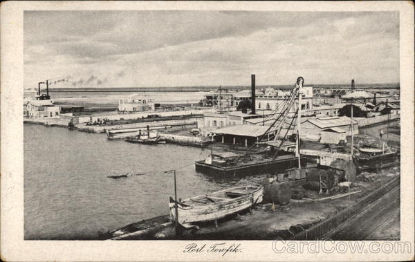 View of Port Teufik Egypt Africa