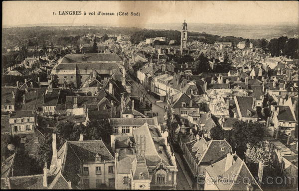 Bird's Eye View of Town Langres France