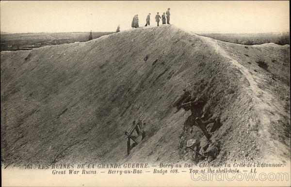 Great War Ruins, Top of the Shell Hole, Ridge 108 Berry au Bac France