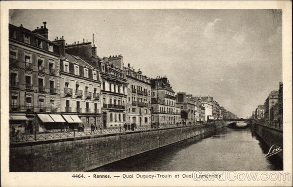 Quai Duguay-Trouin et Quai Lamennais Rennes France