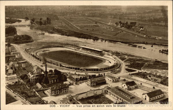 Vue Prise en Avion Vers Le Stade Vichy France