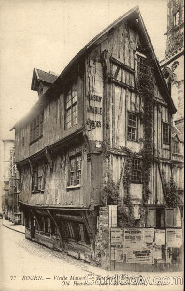 Old Houses, Saint-Romain Street Rouen France