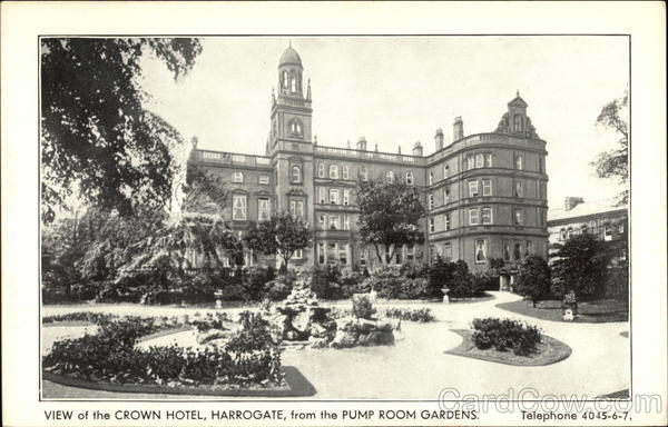 Crown Hotel from the Pump Room Gardens Harrogate England