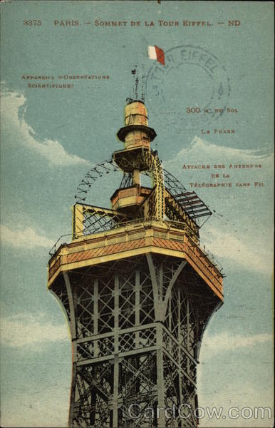 Summit of the Eiffel Tower Paris France