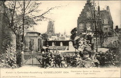 Flandrischer Garten in Diorama 1904 Düsseldorf, Germany Postcard Postcard