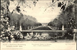 French Garden in Diorama Düsseldorf, Germany Postcard Postcard