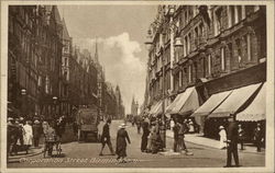 Looking Up Corporation Street Postcard