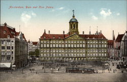 Amsterdam, Dam met Kon. Paleis Postcard