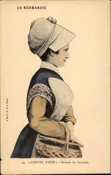 Coiffes D'Hier: Servante du Calvados Postcard
