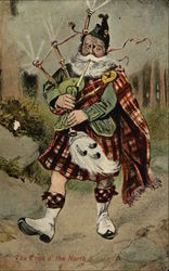 Bagpipper Scotland Postcard Postcard
