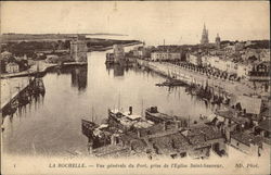 Vue General du Port, Prise de L'Eglise Staint-Saveur Postcard