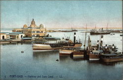 Harbour and Suez Canal Postcard