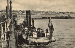 Landing Passengers Postcard