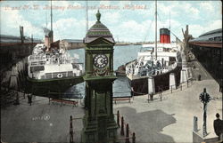 L. and N.-W. Railway Station and Harbour Postcard