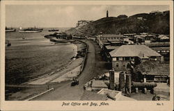 Post Office and Bay Aden, Yemen Middle East Postcard Postcard