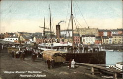 "Glasgow Steamer", The Harbour, Co. Antrim Postcard