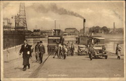 View of Ferry and Port Postcard