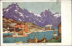 RMSP Arcadian in Norwegian Fjord Norway Postcard Postcard