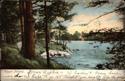 Viwe of River and Trees Kuopio, Finland Postcard Postcard