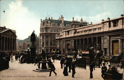 The Bank and Mansion House Postcard