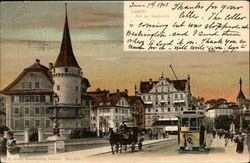 Auf der Seebrucke Luzern, Switzerland Postcard Postcard