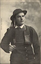 Young Man of Pont l'Arbe Postcard
