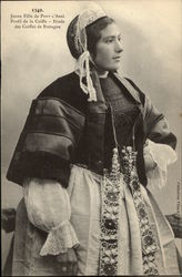 Traditional Head Dress - Brittany Postcard