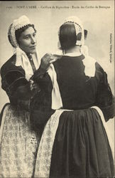Women from Bigouden showing Tradional Headdress Postcard