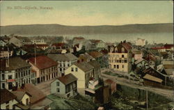 View of Town Gjovik, Norway Postcard Postcard