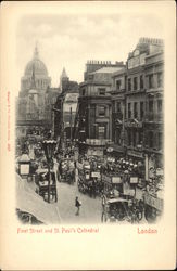Fleet Street and St. Paul's Cathedral Postcard