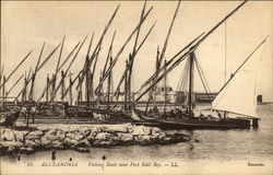Fishing Boats near Fort Kait Bey Postcard