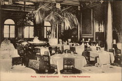 Hôtel Continental. - Table d'Hôte Renaissance Postcard