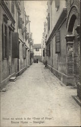 Street with "Door of Hope" Rescue Home Shanghai, China Postcard Postcard