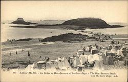 La Grève de Bon-Secours et les deux Beys Postcard