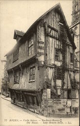 Old Houses, Saint-Romain Street Postcard