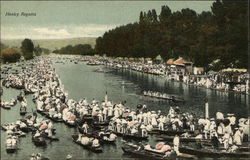 Crowds View the Henley Regatta Henley-on-Thames, United Kingdom Postcard Postcard
