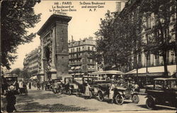 St-Denis Boulevard and Ancient Gate Paris, France Postcard Postcard