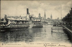 Lustfahrt mit Dampfer "Wadensweil" Postcard