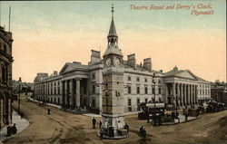 Theatre Royal and Derry's Clock Plymouth, England Devon Postcard Postcard