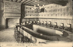 L'Hotel de Ville - Salle des Mariages Amboise, France Postcard Postcard
