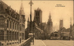 Le pont St Michel Postcard