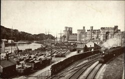 Carnarvon Castle & Slate Quay Postcard