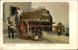 Costumi Toscano - Scaricamento del vino Postcard