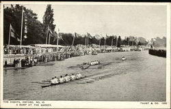 Oxford Eights - A Bump at the Barges England Oxfordshire Postcard Postcard