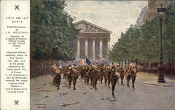 Independence Day - Rue Royale Paris, France Postcard Postcard
